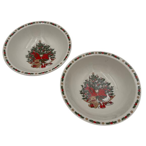 Vintage Bowls O Christmas Tree by Ten Strawberry Street Set of 4 - Picture 2 of 6
